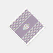 Pastell Lila Oracle Owl Serviette (Ecke)