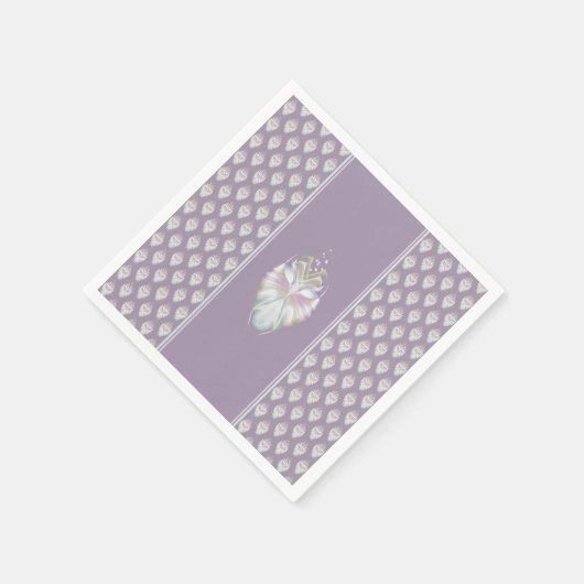 Pastell Lila Oracle Owl Serviette (Ecke)