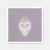 Pastell Lila Oracle Owl Serviette (Vorderseite)