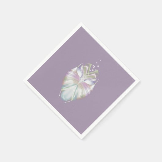 Pastell Lila Oracle Owl Serviette (Ecke)