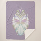 Pastell Lila Oracle Owl Sherpadecke (Vorderseite)