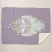 Pastell Lila Oracle Owl Sherpadecke (Vorderseite (Horizontal))