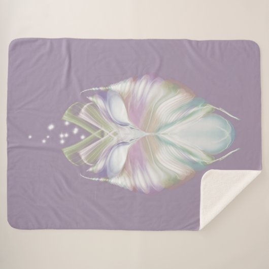 Pastell Lila Oracle Owl Sherpadecke (Vorderseite (Horizontal))