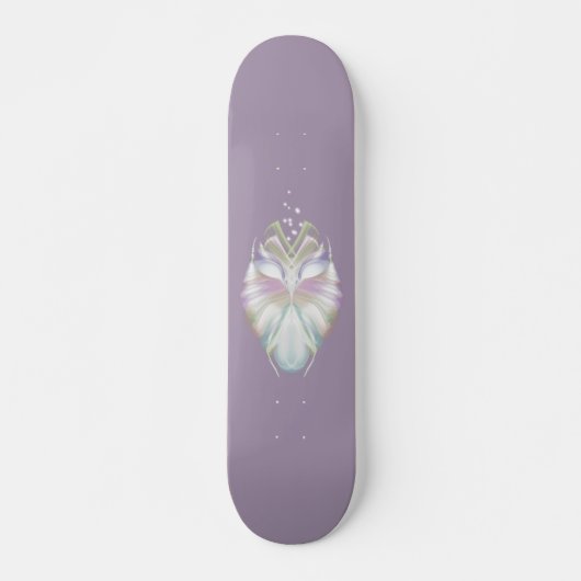 Pastell Lila Oracle Owl Skateboard (Vorne)