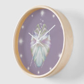 Pastell Lila Oracle Owl Uhr (Winkel)