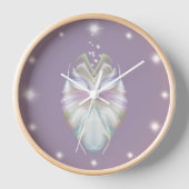 Pastell Lila Oracle Owl Uhr (Vorderseite)