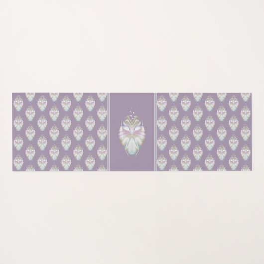 Pastell Lila Oracle Owl Yogamatte (Rückseite (Horizontal))