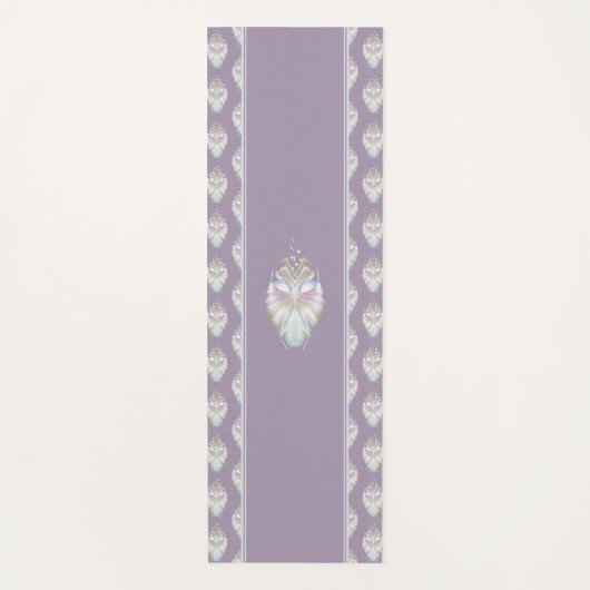 Pastell Lila Oracle Owl Yogamatte (Vorderseite)
