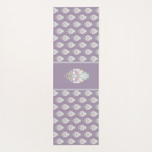 Pastell Lila Oracle Owl Yogamatte (Rückseite)