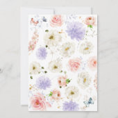 Pastell Lila Pink Butterfly Geburtstag Einladung (Rückseite)