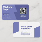 Pastell Lila Royal Lila Color Style Visitenkarte (Vorne/Hinten)