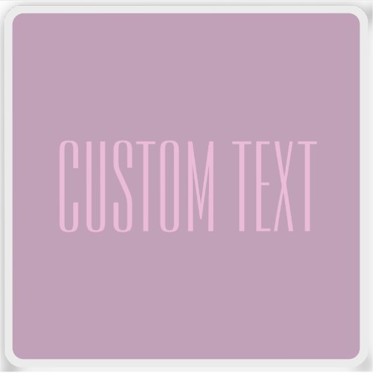 Pastell Lila und leicht rosa | Moderner bearbeitba Aufkleber (Vorderseite)