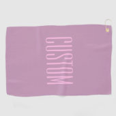 Pastell Lila und leicht rosa | Moderner bearbeitba Golfhandtuch (Horizontal)