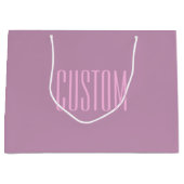 Pastell Lila und leicht rosa | Moderner bearbeitba Große Geschenktüte (Vorderseite)