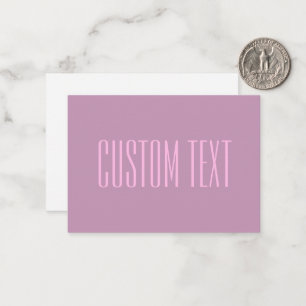 Pastell Lila und leicht rosa Moderner bearbeitba Mitteilungskarte