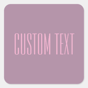 Pastell Lila und leicht rosa   Moderner bearbeitba Quadratischer Aufkleber