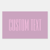 Pastell Lila und leicht rosa | Moderner bearbeitba Rechteckiger Aufkleber (Vorderseite)