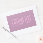 Pastell Lila und leicht rosa | Moderner bearbeitba Rechteckiger Aufkleber (Umschlag)