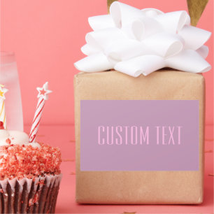 Pastell Lila und leicht rosa   Moderner bearbeitba Rechteckiger Aufkleber