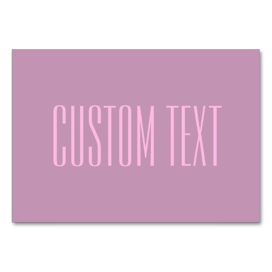 Pastell Lila und leicht rosa | Moderner bearbeitba Tischnummer (Vorderseite)