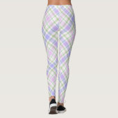 Pastell Lila und rosa Kariert Leggings (Rückseite)