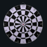 Pastell Lila und schwarz Dartscheibe<br><div class="desc">Pastell Lila und Schwarz-Dart-Tafel</div>