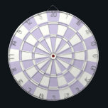 Pastell Lila und weiß Dartscheibe<br><div class="desc">Pastell-Lila-Weiß-Karton</div>