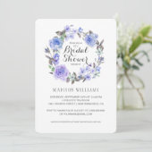 Pastell Lila Watercolor Floral | Brautparty Einladung (Stehend Vorderseite)