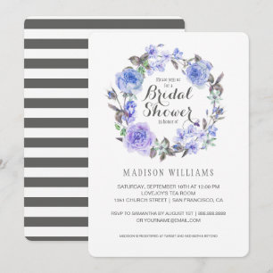 Pastell Lila Watercolor Floral   Brautparty Einladung