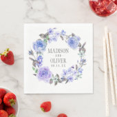 Pastell Lila Watercolor Floral | Hochzeit Serviette (Beispiel)