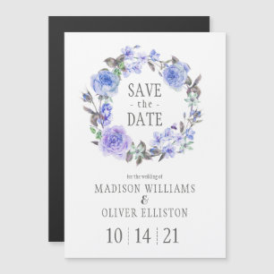 Pastell Lila Watercolor Floral  Magneteinladung