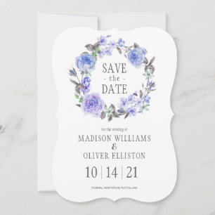 Pastell Lila Watercolor Floral   SAVE THE DATE