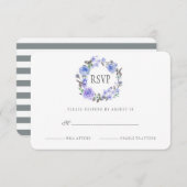 Pastell Lila Watercolor Floral | UAWG RSVP Karte (Vorne/Hinten)