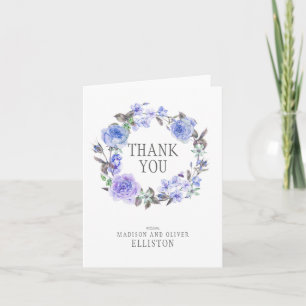 Pastell Lila Watercolor Floral   Vielen Dank Dankeskarte