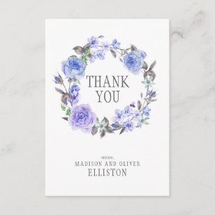 Pastell Lila Watercolor Floral  Vielen Dank Dankeskarte