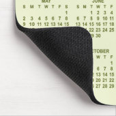 Pastell-Limettengrün 2027 Kalender Mousepad (Ecke)