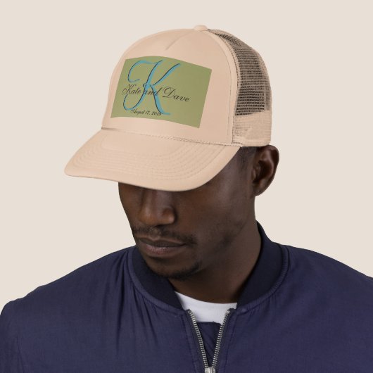 Pastell Limon Monogramm Truckerkappe (Beispiel)
