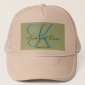 Pastell Limon Monogramm Truckerkappe (Vorderseite)