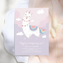 Pastell-Llamacorn-Regenbogen-Erstgeburtstag