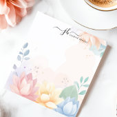 Pastell Lotus Personalisiert Notizblock