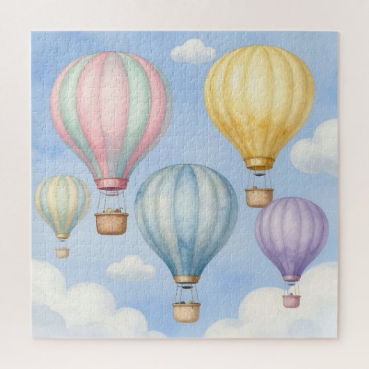 Pastell-Luftballons Himmel Puzzle (Vertikal)