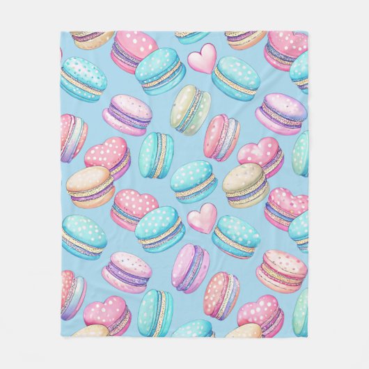 Pastell-Macarons-Flanelldecke Fleecedecke (Vorderseite)
