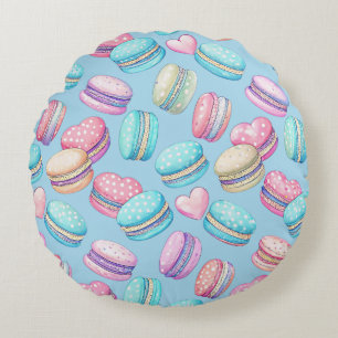 Pastell-Macarons-Rundkissen Rundes Kissen