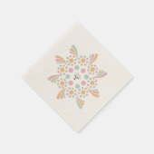 Pastell-Mandala Baum des Lebens Serviette (Ecke)
