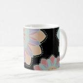 Pastell-Mandala-Blumen-Tasse Kaffeetasse (VorderseiteRechts)