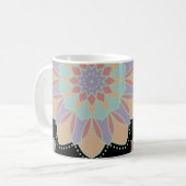 Pastell-Mandala-Blumen-Tasse Kaffeetasse (Vorderseite Links)