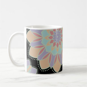 Pastell-Mandala-Blumen-Tasse Kaffeetasse