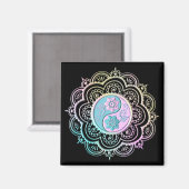 Pastell-Mandala Magnet (Vorderseite/Rückseite)
