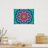 Pastell-Mandala Poster (Küche)