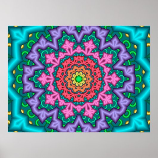 Pastell-Mandala Poster (Vorne)